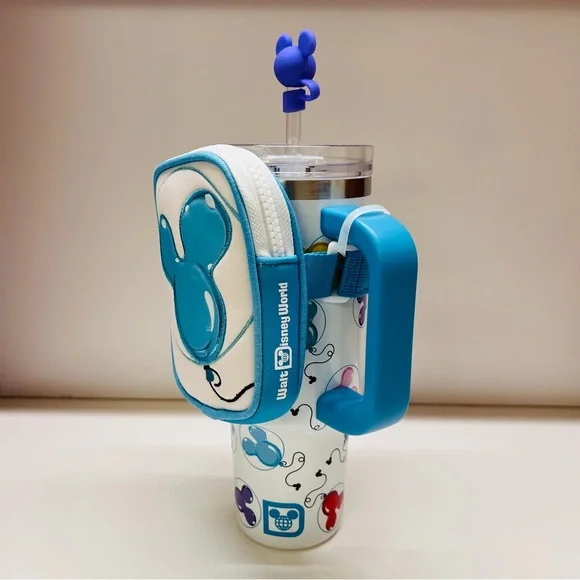 NEW Disney Mickey Balloons 30oz Insulated Stainless Steel Tumbler & Zip Case ๐๐๐ - Picture 9 of 15